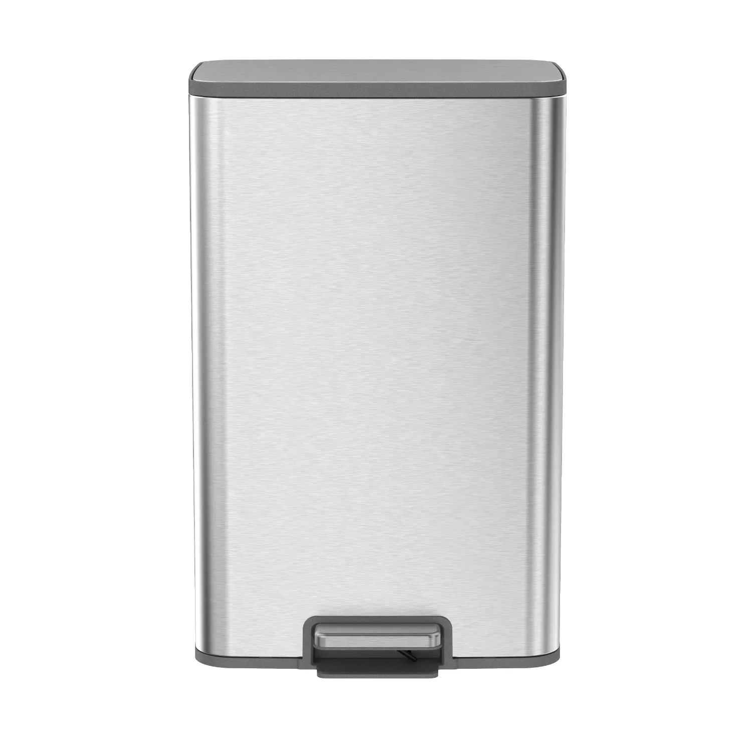 Basurero metálico con pedal 50 litros EKO modelo LL02 en acero inoxidable para cocina